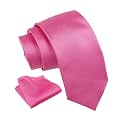 Axlon Men's Solid Micofiber Formal Tie Necktie with Pocket Square Set for Men (40 Colors) (AXSOLID_PN1)