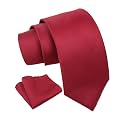 Axlon Tie for Men – Plaid Silk Neck Ties Set with Cufflinks Flower Pin, Pocket Square & Black Gift Box, Combo Necktie Sets for Office Wear, Formal Suits & Weddings (0, AXSOLID_PN1)