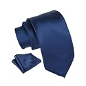 Axlon Men's Solid Micofiber Formal Tie Necktie with Pocket Square Set for Men (40 Colors) (AXSOLID_PN1)