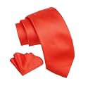 Axlon Men's Solid Micofiber Formal Tie Necktie with Pocket Square Set for Men (40 Colors) (AXSOLID_PN1)