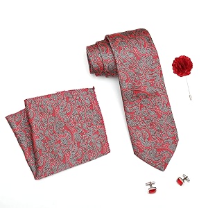 axlon tie for men  paisley silk neck ties set with cufflinks flower pin pocket square amp black gift box combo necktie sets for office wear formal suits amp weddings 0 axparrx