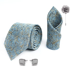 axlon tie for men  paisley silk neck ties set with cufflinks flower pin pocket square amp black gift box combo necktie sets for office wear formal suits amp weddings 0 axparrx
