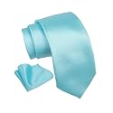Axlon Tie for Men – Plaid Silk Neck Ties Set with Cufflinks Flower Pin, Pocket Square &amp; Black Gift Box, Combo Necktie Sets for Office Wear, Formal Suits &amp; Weddings (0, AXSOLID_PN1)
