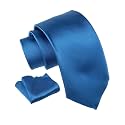 Axlon Tie for Men – Plaid Silk Neck Ties Set with Cufflinks Flower Pin, Pocket Square &amp; Black Gift Box, Combo Necktie Sets for Office Wear, Formal Suits &amp; Weddings (0, AXSOLID_PN1)
