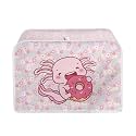 Axolotl Donut Toaster Covers Multicolor Kitchen Accessories for 4 Slice Toaster with Top Hook for Easy Storage Women Gift Microwave Oven Polyester Quilted