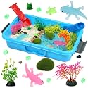 AGENTLAN Axolotl Sensory Bin with Sensory Sand, Axolotl Toys for Kids