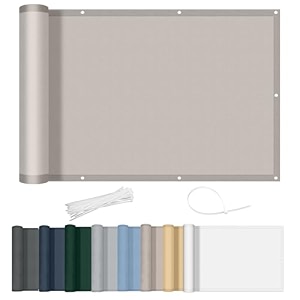 axt shade balcony privacy protection and security balcony privacy screen 170g 80 x 500 cm taupe