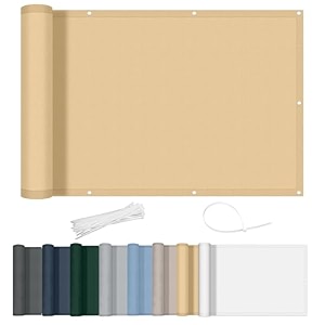 axt shade balcony privacy screen 75 x 300 cm waterproof balcony privacy protection opaque windproof with holes and cable ties for outdoor patio anthracite