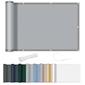 AXT SHADE Balcony Privacy Screen 75 x 300 cm Waterproof Balcony Privacy Protection Opaque Windproof with Holes and Cable Ties for Outdoor Patio Anthracite