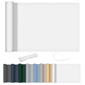 axt shade balcony privacy screen 75 x 300 cm waterproof balcony privacy protection opaque windproof with holes and cable ties for outdoor patio anthracite