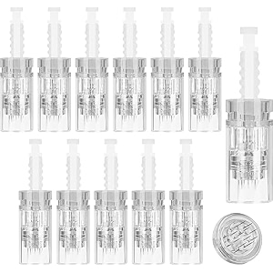 mym derma pen micro needle cartridge for ultima a1a6m5m7n2 derma pen replacement 1236 and nano round microneedle therapy system 12 pack of 10