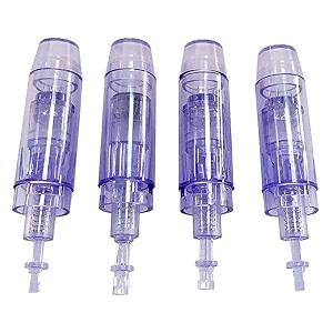 mym derma pen micro needle cartridge for ultima a1a6m5m7n2 derma pen replacement 1236 and nano round microneedle therapy system blue 12 pack of 5