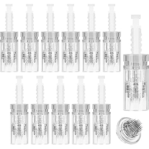 mym derma pen micro needle cartridge for ultima a1a6m5m7n2 derma pen replacement 1236 and nano round microneedle therapy system 36 pack of 10