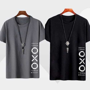 AXXITUDE Printed Men Black Grey T-Shirt