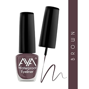 aya waterproof eyeliner quick drying smudge proof long lasting amp waterproof liquid color eyeliner for eye makeup brown 5 ml - r