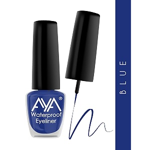 aya waterproof eyeliner quick drying smudge proof long lasting amp waterproof metallic liquid color eyeliner for eye makeup blue 5 ml - r