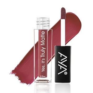 aya yes it39s truly matte liquid lipstick 09 fire on ice 25 ml  long lasting  waterproof  kiss proof  enriched with jojoba oil shea butter almond oil vitamin e spf