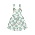 Ayalinggo Toddler Baby Girl Sunflower Print Overalls Shorts with Pocket Suspender Trousers Cute Summer Clothing Outfit