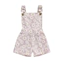 Ayalinggo Toddler Baby Girl Sunflower Print Overalls Shorts with Pocket Suspender Trousers Cute Summer Clothing Outfit