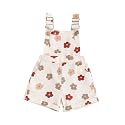 Ayalinggo Toddler Baby Girl Sunflower Print Overalls Shorts with Pocket Suspender Trousers Cute Summer Clothing Outfit
