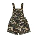 Ayalinggo Toddler Baby Girl Sunflower Print Overalls Shorts with Pocket Suspender Trousers Cute Summer Clothing Outfit