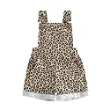 Ayalinggo Toddler Baby Girl Sunflower Print Overalls Shorts with Pocket Suspender Trousers Cute Summer Clothing Outfit
