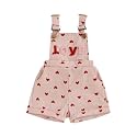 Ayalinggo Toddler Baby Girl Sunflower Print Overalls Shorts with Pocket Suspender Trousers Cute Summer Clothing Outfit