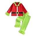 Ayalinggo Toddler Kids Girl Christmas Pajamas Baby Green Satin Silk Button Down Shirts Jammies Xmas Matching Pjs Outfits