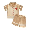 Ayalinggo Toddlers Halloween Pajamas Baby Kids Boy Girl Pumpkin Pajama Set Ghost Pjs Jammies Button Down Lounge Sleepwear
