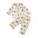 Ayalinggo Toddlers Halloween Pajamas Baby Kids Boy Girl Pumpkin Pajama Set Ghost Pjs Jammies Button Down Lounge Sleepwear