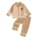 Ayalinggo Toddlers Halloween Pajamas Baby Kids Boy Girl Pumpkin Pajama Set Ghost Pjs Jammies Button Down Lounge Sleepwear