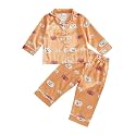 Ayalinggo Toddlers Halloween Pajamas Baby Kids Boy Girl Pumpkin Pajama Set Ghost Pjs Jammies Button Down Lounge Sleepwear