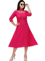Ayan Women A-line Pink Below Knee Dress