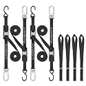 Ayaport Cam Buckle Tie Down Straps 10 feet with Swivel Carabiner Hook