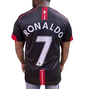ronaldo jersey black half sleeve t shirt for men football jersey 200708