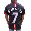 Ronaldo Jersey Black Half Sleeve t Shirt for Men Football Jersey 2007/08