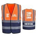 AYKRM 12 colour High visibility viz vest hi vis viz reflective work construction safety vest (XS-8XL)