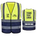 AYKRM 12 colour High visibility viz vest hi vis viz reflective work construction safety vest (XS-8XL)