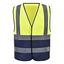 AYKRM 12 colour High visibility viz vest hi vis viz reflective work construction safety vest (XS-8XL)