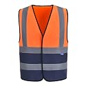 AYKRM 12 colour High visibility viz vest hi vis viz reflective work construction safety vest (XS-8XL)