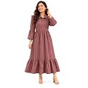 Ayli Women39s Textured Long Frock Full