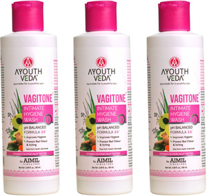 ayouth veda vagitone intimate hygiene wash  ph balance 35  pack of 3180ml each intimate wash 540 ml pack of 3