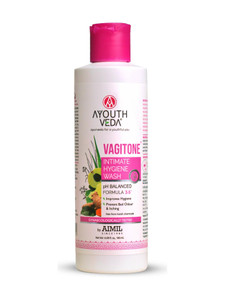 ayouth veda vagitone intimate hygiene wash for women  with aloe vera amla  green tea intimate wash 180 ml pack of 1