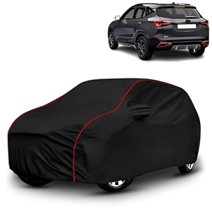 ayshu all-weather resistant car cover compatible with kia seltos  triple-stitched mirror amp antenna pockets with elastic bottom hem amp buckle strap  dustproof uv protection