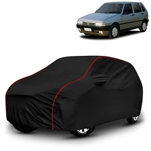ayshu all-weather resistant car cover compatible with fiat uno  triple-stitched mirror amp antenna pockets with elastic bottom hem amp buckle strap  dustproof uv protection