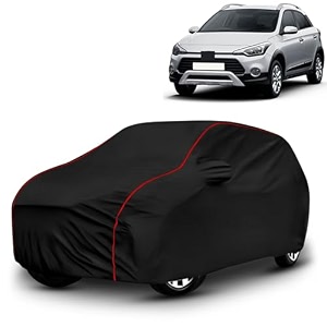 ayshu all-weather resistant car cover compatible with hyundai i20 active  triple-stitched mirror amp antenna pockets with elastic bottom hem amp buckle strap  dustproof uv protection