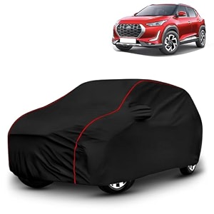 ayshu all-weather resistant car cover compatible with nissan magnite  triple-stitched mirror amp antenna pockets with elastic bottom hem amp buckle strap  dustproof uv protection
