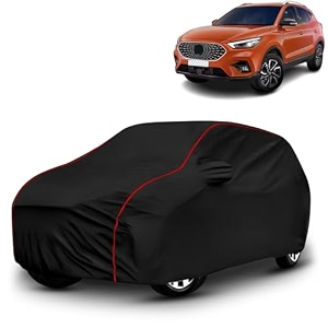 ayshu all-weather resistant car cover compatible with mg astor  triple-stitched mirror amp antenna pockets with elastic bottom hem amp buckle strap  dustproof uv protection