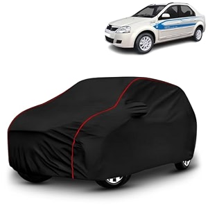 ayshu all-weather resistant car cover compatible with mahindra e-verito  triple-stitched mirror amp antenna pockets with elastic bottom hem amp buckle strap  dustproof uv protection