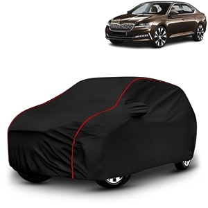 ayshu all-weather resistant car cover compatible with skoda superb  triple-stitched mirror amp antenna pockets with elastic bottom hem amp buckle strap  dustproof uv protection